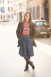 Plaid, Denim and Toggle Coat and Blog-Hating