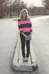 J Crew Wynter Sequin Stripe Sweater & Paulina Carcach Bracelet