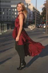 THE BURGUNDY DRESS