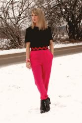 PINK PANTS AND THE SNOW