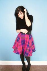 Completed: Giant Plaid Circle Skirt