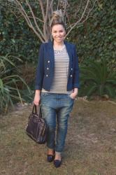 Look marinero con pantalones “caídos”