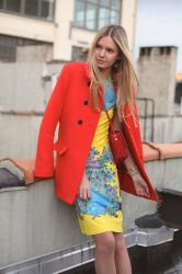 big prints and bright coats