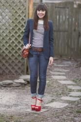 stripes and denim.