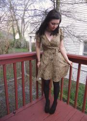 Completed: Cheetah (mock)Wrap Dress