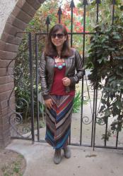 Chevron Maxi Skirt and A Flight to China