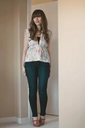 Look Book: Spring Denim & Pretty Vintage Blouses!!