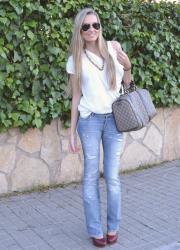 Jeans and white