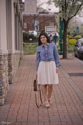 Pleats and Chambray