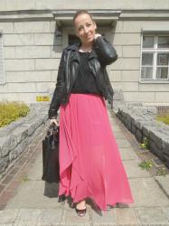 PINK SHEER MAXI SKIRT