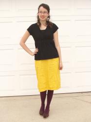 What I Wore - ReMix Yellow Pencil Skirt