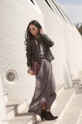 GREY MAXI SKIRT