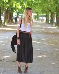 Black maxi skirt