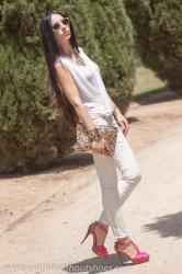 TOTAL WHITE + FLUOR HEELS