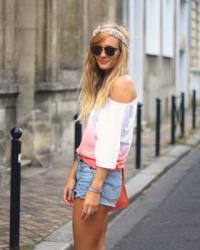 short Levi's + tie and dye