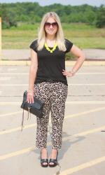 Leopard Pants & Chevron Nails