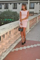 Pink peplum