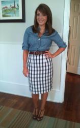 Outfit Post: Chambray and Plaid