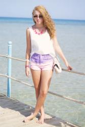 Ombre pastel shorts