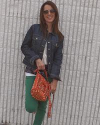 J.Crew Sequin Tank & Anthropologie AG Stevie Jeans