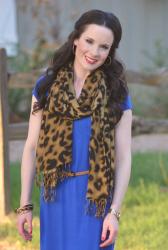 Transition Your Maxi Dress: L Mixes Blue and Leopard