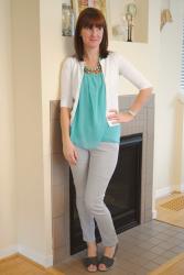 OOTD: Mint & Grey