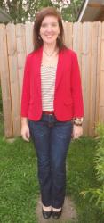 Red Blazer and Stripes