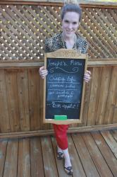 DIY blackboard menu