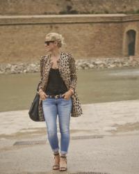 Leopard print coat