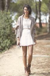 Little white dress and Navaho boots