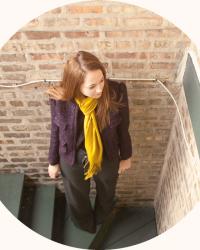 dotty, a fall jacket, and pocket flaps