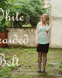 Fashion Mixology: White Braided Belt