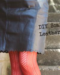 DIY Scalloped Leather Skirt Tutorial