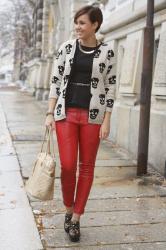 skull knit cardigan