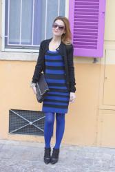 Street style: striped dress !
