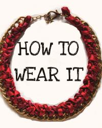 How To Wear: Burgundy necklace.