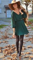 Emerald green dress