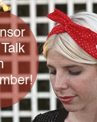 Sponsor Tea Talk in December! 