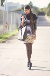 Sequined dress and skirt