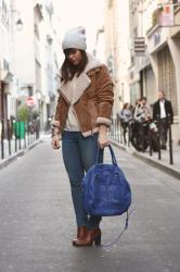 Veste Aviateur + Sac Bleu