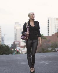 {Look 3} Leather & Spikes