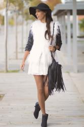 White faux fur vest