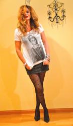 AUDREY HEPBURN T-SHIRT y PANTYS TOPOS