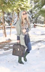 Warm & Cozy in Navy, Army Green, & Leopard Fur... 