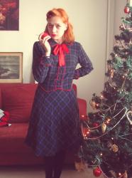 50s wool dress ♥ Perfect for Christmas