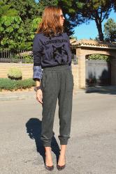 pantalon de espiga y sudadera