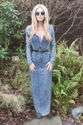 denim maxi dress