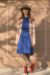 Blue Crepe Streamers & Blue Dresses