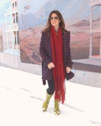 Hunter Boots & J.Crew Windowpane Trench