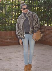 Faux fur coat